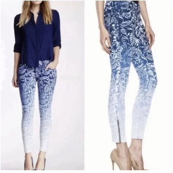 Mother Denim Sz 25 Jeans The Looker Ankle Zip Magical Flower Forest Of Dreams - Picture 1 of 10